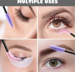 Vardaan Wegwerp Wimper & Wenkbrauw Borstels - Mascara Borsteltjes - Paarse & Roze Borsteltjes Voor Makeup - Mascara Borstel - 50 Stuks -Cosmetica winkel 1200x1158 6