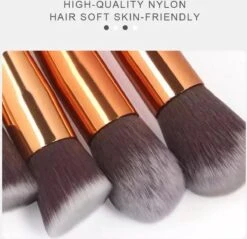 Professionele Make-up Kwasten - Poederkwast- Penseel Kwast- Oogschaduw Kwast - Bronzer Kwast -Foundation Kwast- Kabuki Kwasten- Contouren -make-up Borstels 10-delig -Cosmetica winkel 1200x1161 10
