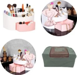 Springos Make Up Organizer - Meerdere Vakken - Lade Kast - Wit/Roze -Cosmetica winkel 1200x1161 7