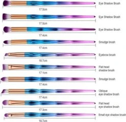 10-delige Oog Make-up Kwasten/Brush Set | Rainbow / Regenboog | Fashion Favorite 6 10-delige Oog Make-up Kwasten/Brush Set | Rainbow / Regenboog | Fashion Favorite -Cosmetica winkel 1200x1162 3