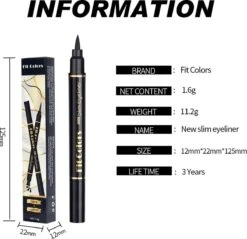 Fit Colors - Make-up - Eyeliner Met Stempel - Eyeliner Met Wing Stempel - 2 In 1 Eyeliner - Eyeliner - Stamp - Wing Eyeliner - Wing Stamp - Smal - Zwart 8 Fit Colors - Make-up - Eyeliner Met Stempel - Eyeliner Met Wing Stempel - 2 In 1 Eyeliner - Eyeliner - Stamp - Wing Eyeliner - Wing Stamp - Smal - Zwart -Cosmetica winkel 1200x1163