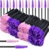 Vardaan Wegwerp Wimper & Wenkbrauw Borstels - Mascara Borsteltjes - Paarse & Roze Borsteltjes Voor Makeup - Mascara Borstel - 50 Stuks