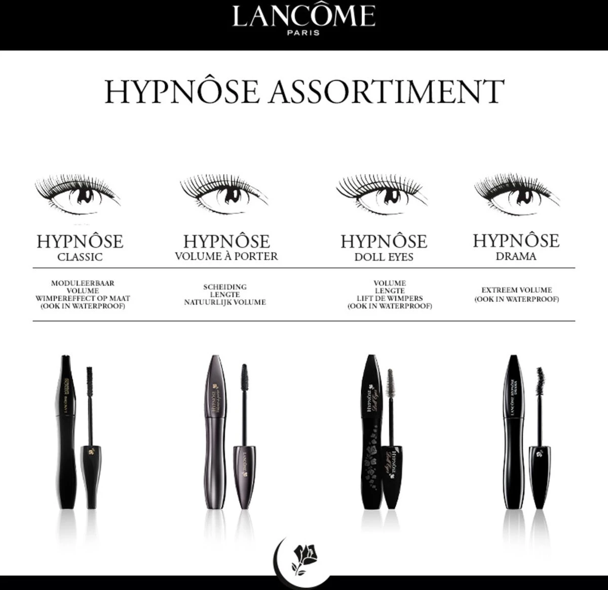 Lancôme Hypnôse Doll Eyes Waterproof Mascara - Zwart 2 Lancôme Hypnôse Doll Eyes Waterproof Mascara - Zwart - Afbeelding 2