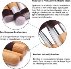 Evvie Make-up Kwasten Set, 11-delig – Bamboe – Basic Collection 9 Evvie Make-up Kwasten Set, 11-delig – Bamboe – Basic Collection -Cosmetica winkel 1200x1168 8
