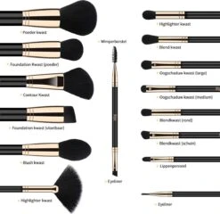 Nolad® - Make Up Kwasten Set - Professionele 15-delige Set - 100% VEGAN 13 Nolad® - Make Up Kwasten Set - Professionele 15-delige Set - 100% VEGAN -Cosmetica winkel 1200x1168 9
