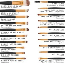 Evvie 20-delige Make-up Kwasten Set - Goud Zwart 12 Evvie 20-delige Make-up Kwasten Set - Goud Zwart -Cosmetica winkel 1200x1170 48