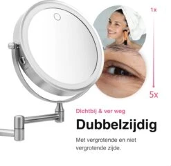 MH Products - Make Up Spiegel - Rond - Wanspiegel - Spiegellamp - 5x Vergroting - 17,5 Cm CM 10 MH Products - Make Up Spiegel - Rond - Wanspiegel - Spiegellamp - 5x Vergroting - 17,5 Cm CM -Cosmetica winkel 1200x1171 3