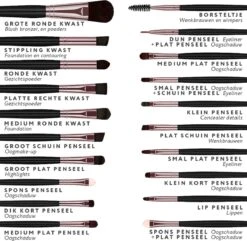 Evvie 20-delige Make-up Kwasten Set - Rosé Zwart -Cosmetica winkel 1200x1171 8
