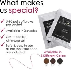 Marie-José & Co Henna Wenkbrauwverf Donkerbruin - Complete Henna Brows Kit - Tattoo Brow Set Voor 20 Paar Wenkbrauwen -Cosmetica winkel 1200x1172