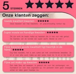 BeauRose Make Up Kwasten Set - Make Up Brush - Oogschaduw - Foundation Kwast - Poeder Kwast - Brush - Make Up - Cosmetica - Kwasten Set – Make Up Tasje - 12 Stuks -Cosmetica winkel 1200x1179 5