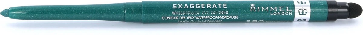 Rimmel London Rimmel Exaggerate Waterproof Eye Definer - 250 Emerald Sparkle 2 Rimmel London Rimmel Exaggerate Waterproof Eye Definer - 250 Emerald Sparkle - Afbeelding 2