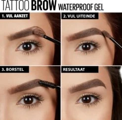 Maybelline Tattoo Brow Waterproof Wenkbrauwgel - 02 Soft Brown -Cosmetica winkel 1200x1182 8