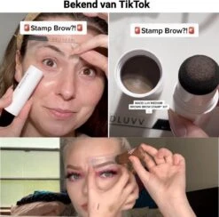 Merkloos Premium Wenkbrauw Stempel - Wenkbrauw Sjabloon - Wenkbrauwstempel - Brow Stamp - 10 Sjablonen - Borsteltje - Herbruikbaar - Waterdicht - Cadeau Voor Haar - Mediumbruin -Cosmetica winkel 1200x1183 19