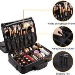 Cosmetica Koffer - Make-up Koffer Met Verstelbare Vakken - Visagie En Nagelstyliste Beauty Koffer - 40x30x14CM 17 Cosmetica Koffer - Make-up Koffer Met Verstelbare Vakken - Visagie En Nagelstyliste Beauty Koffer - 40x30x14CM -Cosmetica winkel 1200x1186 4
