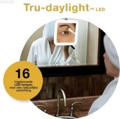 Melodii ML10X - Make Up Spiegel Met LED Verlichting - Scheerspiegel - 10x Vergroting - Met Tru-Daylight Verlichting - Voor Hem En Voor Haar -Cosmetica winkel 1200x1188 6