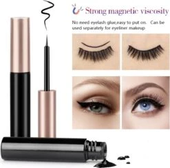 Yermin Beauty Magnetische Wimpers Met Eyeliner Pen Set - Magnetic Lashes - Magneet - 14 Sets Nepwimpers Met 3 Eyelinergel En 1 Applicator - Zwart -Cosmetica winkel 1200x1189 1