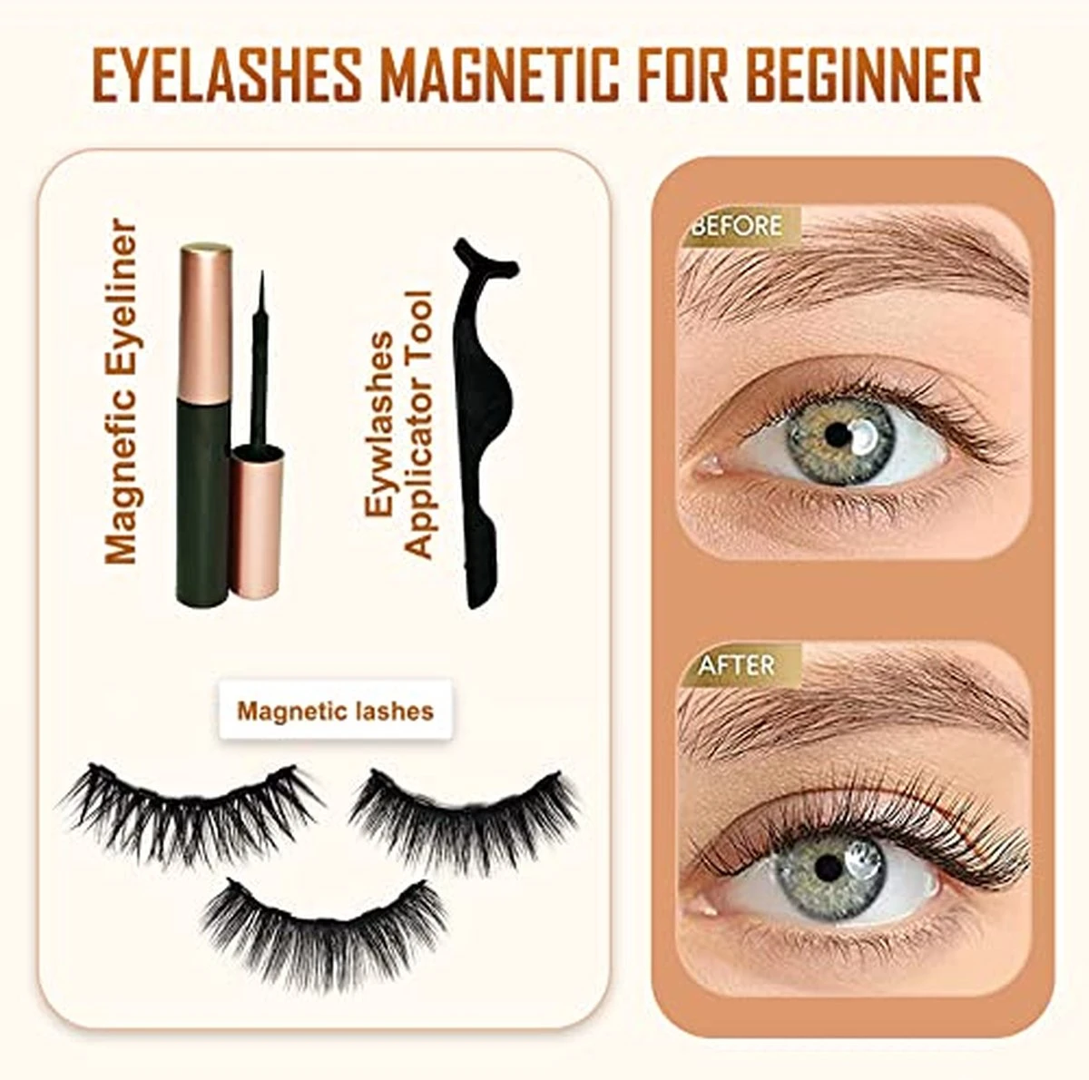 24 Magnetische Wimpers Met Eyelinerkit / 12 Paar- Herbruikbare Magnetische Wimpers - Natuurlijk Ogende Wimperspakket, 2 Buizen Magnetische Eyeliner, 3D Magnetische Nepwimperskit Met Wimperpincet - Magnetische Wimpers 7 24 Magnetische Wimpers Met Eyelinerkit / 12 Paar- Herbruikbare Magnetische Wimpers - Natuurlijk Ogende Wimperspakket, 2 Buizen Magnetische Eyeliner, 3D Magnetische Nepwimperskit Met Wimperpincet - Magnetische Wimpers - Afbeelding 7