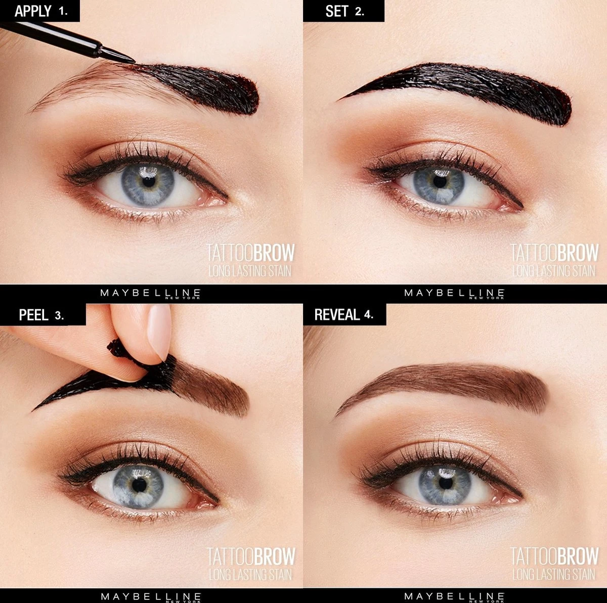 Maybelline New York - Tattoo Brow Peel-Off Wenkbrauwgel - 25 Chocolate Brown - Bruin 6 Maybelline New York - Tattoo Brow Peel-Off Wenkbrauwgel - 25 Chocolate Brown - Bruin - Afbeelding 6