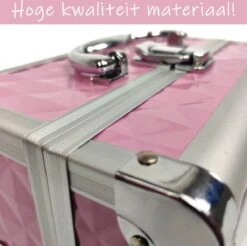 Make Up Koffer Meisjes En Dames Roze - Make Up Organizer Met Spiegel - Cosmetica Koffer - Beautycase Koffer -Cosmetica winkel 1200x1193 6