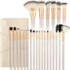 Professionele Make-up Kwastenset - 24 Delig - Beige-Goud