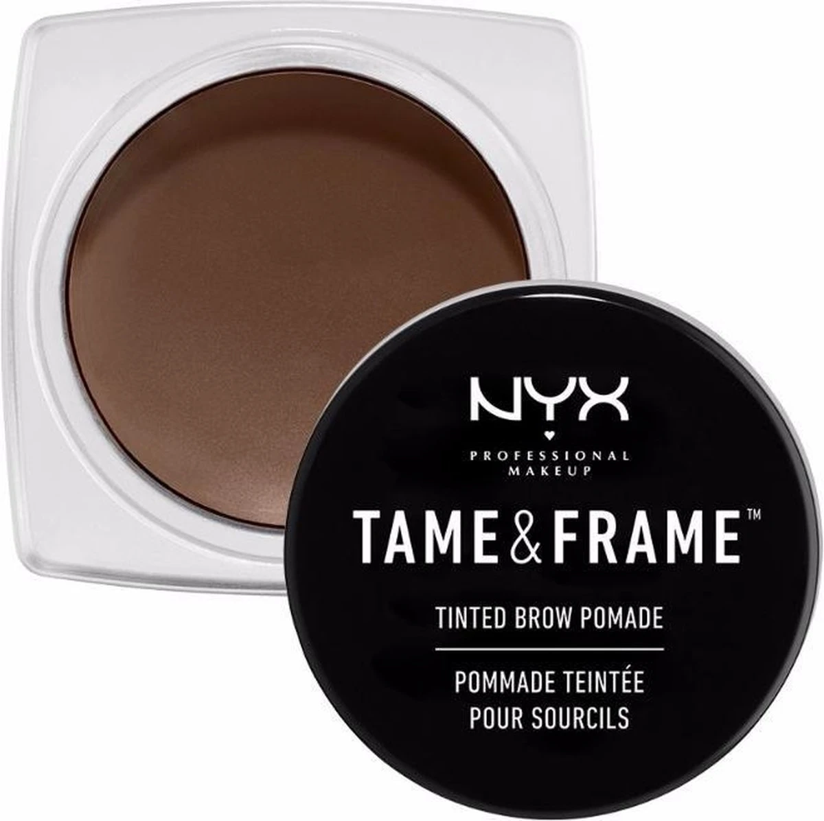 NYX Professional Makeup Tame & Frame Brow Pomade - Brunette TFBP03 - Wenkbrauwgel - 5 Gr 1 NYX Professional Makeup Tame & Frame Brow Pomade - Brunette TFBP03 - Wenkbrauwgel - 5 Gr