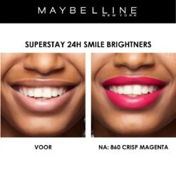 Maybelline SuperStay 24H Smile Brighters Lippenstift - 860 Crisp Magenta - Roze - Langhoudend 16 Maybelline SuperStay 24H Smile Brighters Lippenstift - 860 Crisp Magenta - Roze - Langhoudend -Cosmetica winkel 1200x1197 18