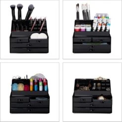Relaxdays Make-up Organizer - Tweedelig - Cosmetica Opbergdoos - Transparant 19 Relaxdays Make-up Organizer - Tweedelig - Cosmetica Opbergdoos - Transparant -Cosmetica winkel 1200x1198 30