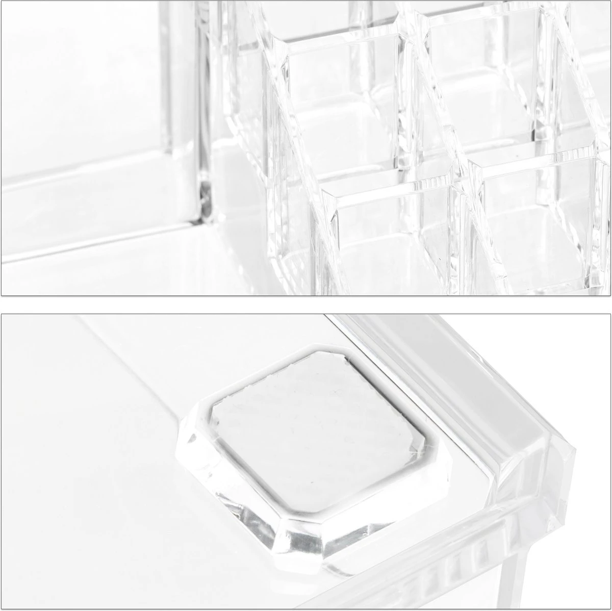 Relaxdays Make-up Organizer Klein - Stapelbaar - Sieradendoosje - Cosmetica - Opbergbox - Doorzichtig 16 Relaxdays Make-up Organizer Klein - Stapelbaar - Sieradendoosje - Cosmetica - Opbergbox - Doorzichtig - Afbeelding 16