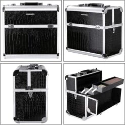 A.T. Shop Cosmeticakoffer, Make-up Koffer, Beauty Case, Bewaren Van Make-up, Nagellak. Zwart -Cosmetica winkel 1200x1198 39