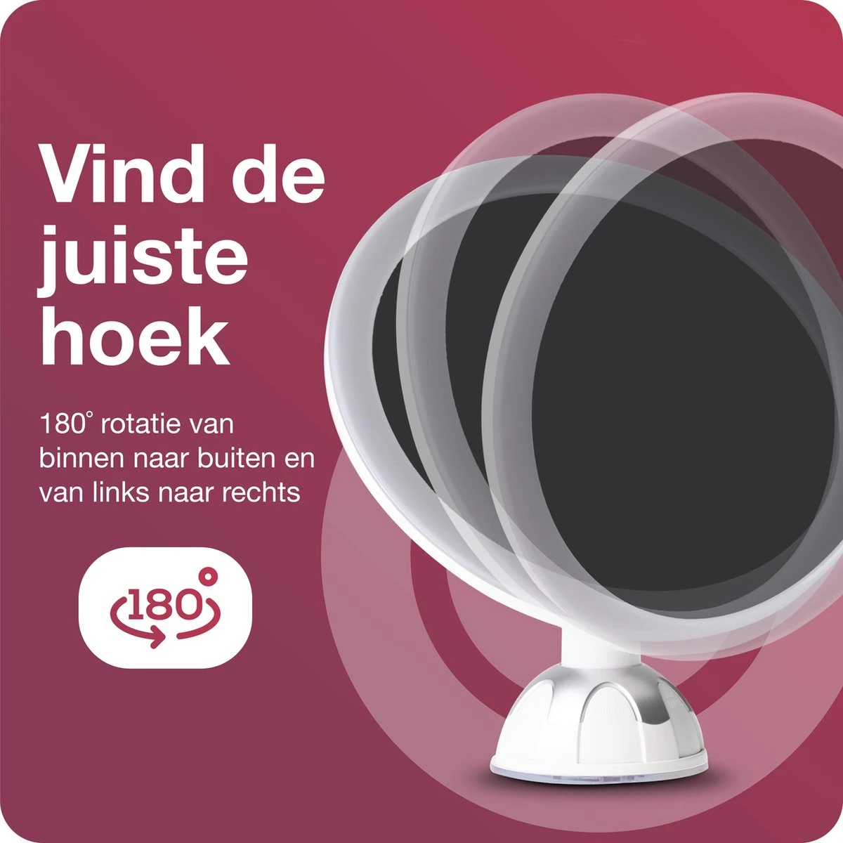 Innovision Make Up Spiegel Met Verlichting En Zuignap - 360° Verstelbaar - 10x Vergroot 3 Innovision Make Up Spiegel Met Verlichting En Zuignap - 360° Verstelbaar - 10x Vergroot - Afbeelding 3