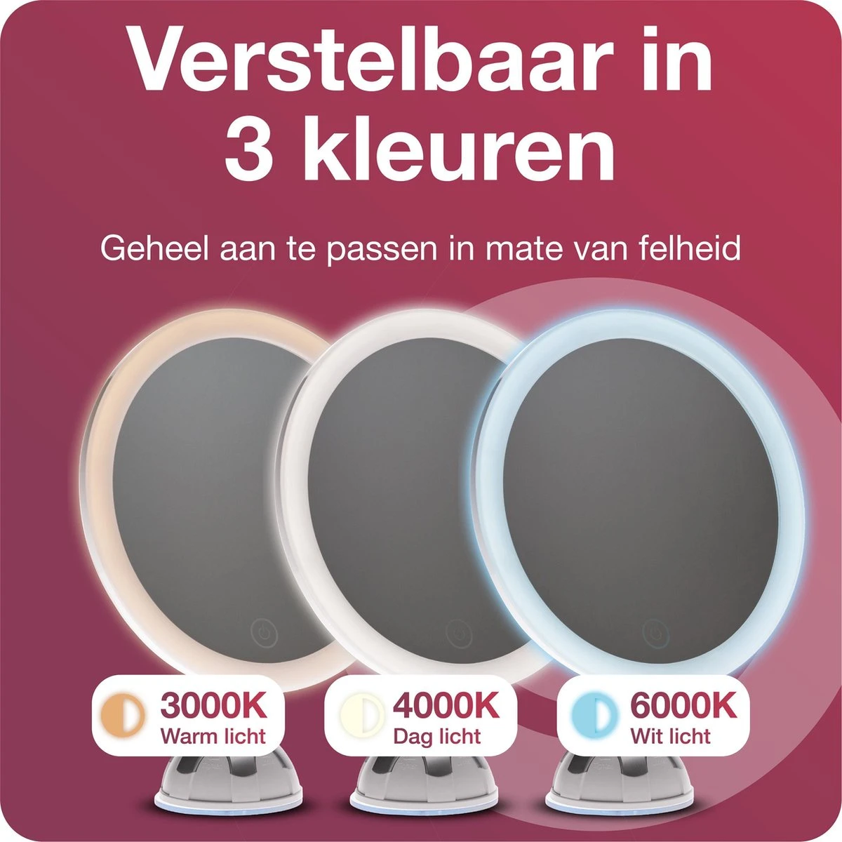 Innovision Make Up Spiegel Met Verlichting En Zuignap - 360° Verstelbaar - 10x Vergroot 8 Innovision Make Up Spiegel Met Verlichting En Zuignap - 360° Verstelbaar - 10x Vergroot - Afbeelding 8