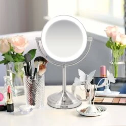 HoMedics MIR8150 Dubbelzijdige Make Up Spiegel Met Verlichting - Vrijstaand - 7x Vergroting - Spiegel Met Ringverlichting -Cosmetica winkel 1200x1200 1038