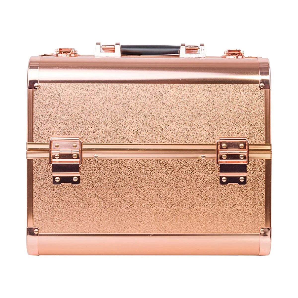 Aluminium Koffer Rosé Gold Met Opbergvakken 4 Aluminium Koffer Rosé Gold Met Opbergvakken - Afbeelding 4