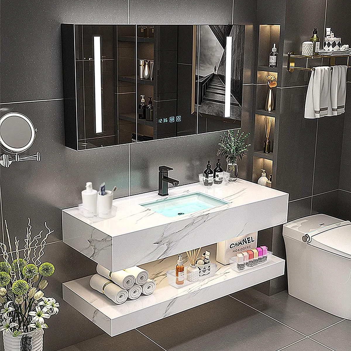 Aokyom Make-uporganizer, 18 Stuks, Kunststof Opbergdozen Voor Kantoor, Lades, Organizer, Lade-organizer, Doorzichtige Lade-inzet Voor Bureau, Keuken, Badkamer 2 Aokyom Make-uporganizer, 18 Stuks, Kunststof Opbergdozen Voor Kantoor, Lades, Organizer, Lade-organizer, Doorzichtige Lade-inzet Voor Bureau, Keuken, Badkamer - Afbeelding 2