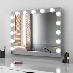 Hollywood Spiegel Met Led Verlichting | Zilver | VIVO Make Up Spiegel | 70*54cm | Spiegel Voor Kaptafel -Cosmetica winkel 1200x1200 1086