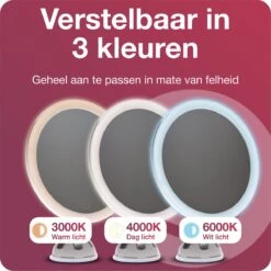 Innovision Make Up Spiegel - Met Verlichting En Zuignap - 360° Verstelbaar - Werkt Op Batterijen En Op Stroom - 5x Vergroot -Cosmetica winkel 1200x1200 1103