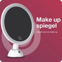 Innovision Make Up Spiegel - Met Verlichting En Zuignap - 360° Verstelbaar - Werkt Op Batterijen En Op Stroom - 5x Vergroot -Cosmetica winkel 1200x1200 1107