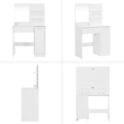 MIRA Home - Kaptafel - Make-up Tafel - Wit - Spaanplaat - 80x40x132cm -Cosmetica winkel 1200x1200 1127