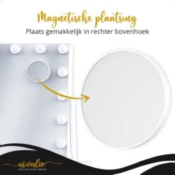 Novalie Hollywood Spiegel Met Verlichting - 65 Cm X 50 Cm - Make Up Spiegel Met Led Lampen – Visagie – Dimbaar / 3 Lichtstanden – Voor Hem / Haar Cadeau – 10x Vergroting – Met Tru-Daylight Verlichting – Wit 19 Novalie Hollywood Spiegel Met Verlichting - 65 Cm X 50 Cm - Make Up Spiegel Met Led Lampen – Visagie – Dimbaar / 3 Lichtstanden – Voor Hem / Haar Cadeau – 10x Vergroting – Met Tru-Daylight Verlichting – Wit -Cosmetica winkel 1200x1200 1167