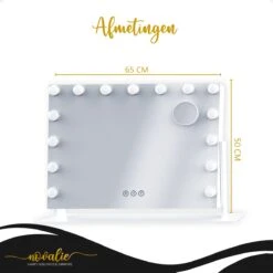 Novalie Hollywood Spiegel Met Verlichting - 65 Cm X 50 Cm - Make Up Spiegel Met Led Lampen – Visagie – Dimbaar / 3 Lichtstanden – Voor Hem / Haar Cadeau – 10x Vergroting – Met Tru-Daylight Verlichting – Wit 26 Novalie Hollywood Spiegel Met Verlichting - 65 Cm X 50 Cm - Make Up Spiegel Met Led Lampen – Visagie – Dimbaar / 3 Lichtstanden – Voor Hem / Haar Cadeau – 10x Vergroting – Met Tru-Daylight Verlichting – Wit -Cosmetica winkel 1200x1200 1173