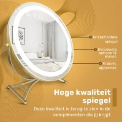 Great's® Make Up Spiegel Met LED Verlichting - ⌀ 40cm - Visagie Spiegel Rond - Extra Close Up Spiegeltje 10x - Goud 12 Great's® Make Up Spiegel Met LED Verlichting - ⌀ 40cm - Visagie Spiegel Rond - Extra Close Up Spiegeltje 10x - Goud -Cosmetica winkel 1200x1200 1181
