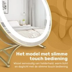 Great's® Make Up Spiegel Met LED Verlichting - ⌀ 40cm - Visagie Spiegel Rond - Extra Close Up Spiegeltje 10x - Goud 15 Great's® Make Up Spiegel Met LED Verlichting - ⌀ 40cm - Visagie Spiegel Rond - Extra Close Up Spiegeltje 10x - Goud -Cosmetica winkel 1200x1200 1183