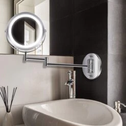 MH Products - Make Up Spiegel - Rond - Wanspiegel - Spiegellamp - 5x Vergroting - 17,5 Cm CM 12 MH Products - Make Up Spiegel - Rond - Wanspiegel - Spiegellamp - 5x Vergroting - 17,5 Cm CM -Cosmetica winkel 1200x1200 1186