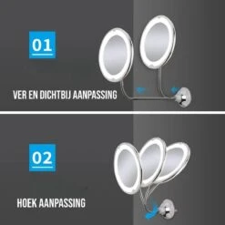 Make-Up Spiegel - 7X Vergroting - LED Licht - Make Up Spiegel Met Verlichting - Vergrootspiegel Met Zuignap - Exclusief Baterijen(Niet Ingegrepen 3AAA)3AAA -Cosmetica winkel 1200x1200 1193