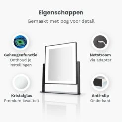 Mirlux Hollywood Spiegel Met Verlichting - Make Up - Visagie - Dimbaar LED Lampen Licht - Zwart 14 Mirlux Hollywood Spiegel Met Verlichting - Make Up - Visagie - Dimbaar LED Lampen Licht - Zwart -Cosmetica winkel 1200x1200 1228