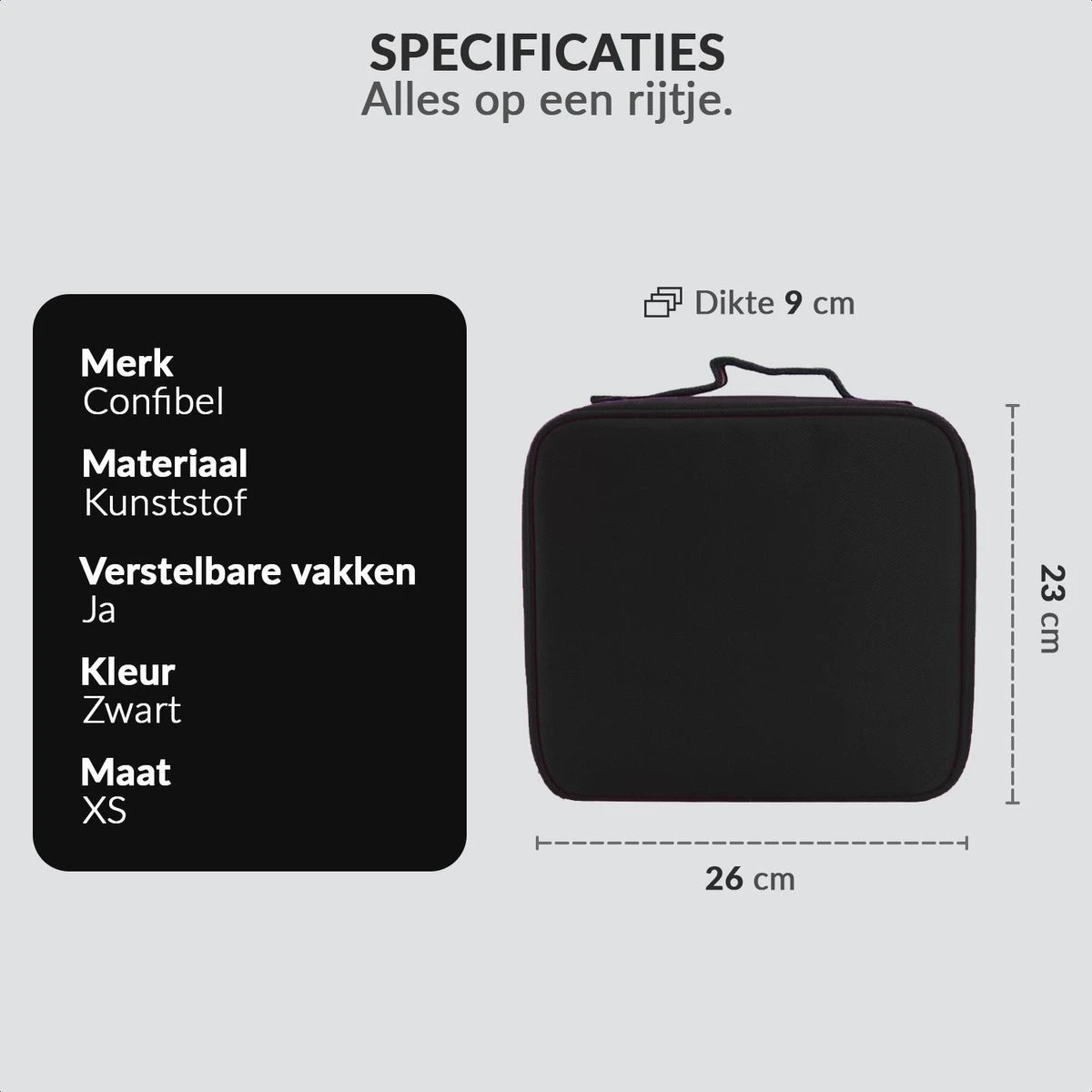 Cosmetica Koffer - Make-up Koffer Met Verstelbare Vakken - Visagie En Nagelstyliste Beauty Koffer - 26x23x9CM 9 Cosmetica Koffer - Make-up Koffer Met Verstelbare Vakken - Visagie En Nagelstyliste Beauty Koffer - 26x23x9CM - Afbeelding 9