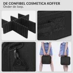 Cosmetica Koffer - Make-up Koffer Met Verstelbare Vakken - Visagie En Nagelstyliste Beauty Koffer - 26x23x9CM 32 Cosmetica Koffer - Make-up Koffer Met Verstelbare Vakken - Visagie En Nagelstyliste Beauty Koffer - 26x23x9CM -Cosmetica winkel 1200x1200 1282