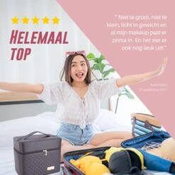 Make Up Koffer En Organizer - Beautycase Met Spiegel - Dames - Cosmetica En Visagie - Zwart -Cosmetica winkel 1200x1200 1292