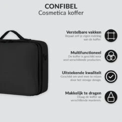 Cosmetica Koffer - Make-up Koffer Met Verstelbare Vakken - Visagie En Nagelstyliste Beauty Koffer - 37x27x13CM 13 Cosmetica Koffer - Make-up Koffer Met Verstelbare Vakken - Visagie En Nagelstyliste Beauty Koffer - 37x27x13CM -Cosmetica winkel 1200x1200 1299