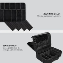 Cosmetica Koffer - Make-up Koffer Met Verstelbare Vakken - Visagie En Nagelstyliste Beauty Koffer - 35x25x11CM -Cosmetica winkel 1200x1200 1309